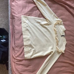 Cream blouse for tall women